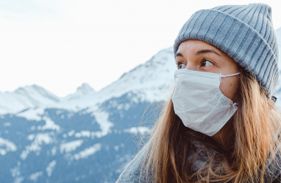 Girl wearing a mask